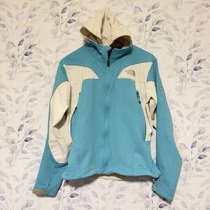 Women's M The North Face Flight Series Windstopper Hooded Full Zip Jacket Blue